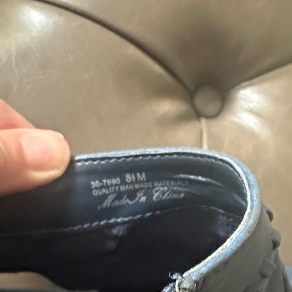 Easy Street Navy Peep-Toe Ankle Booties - Picture 6 of 6